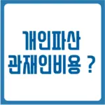 개인파산관재인비용